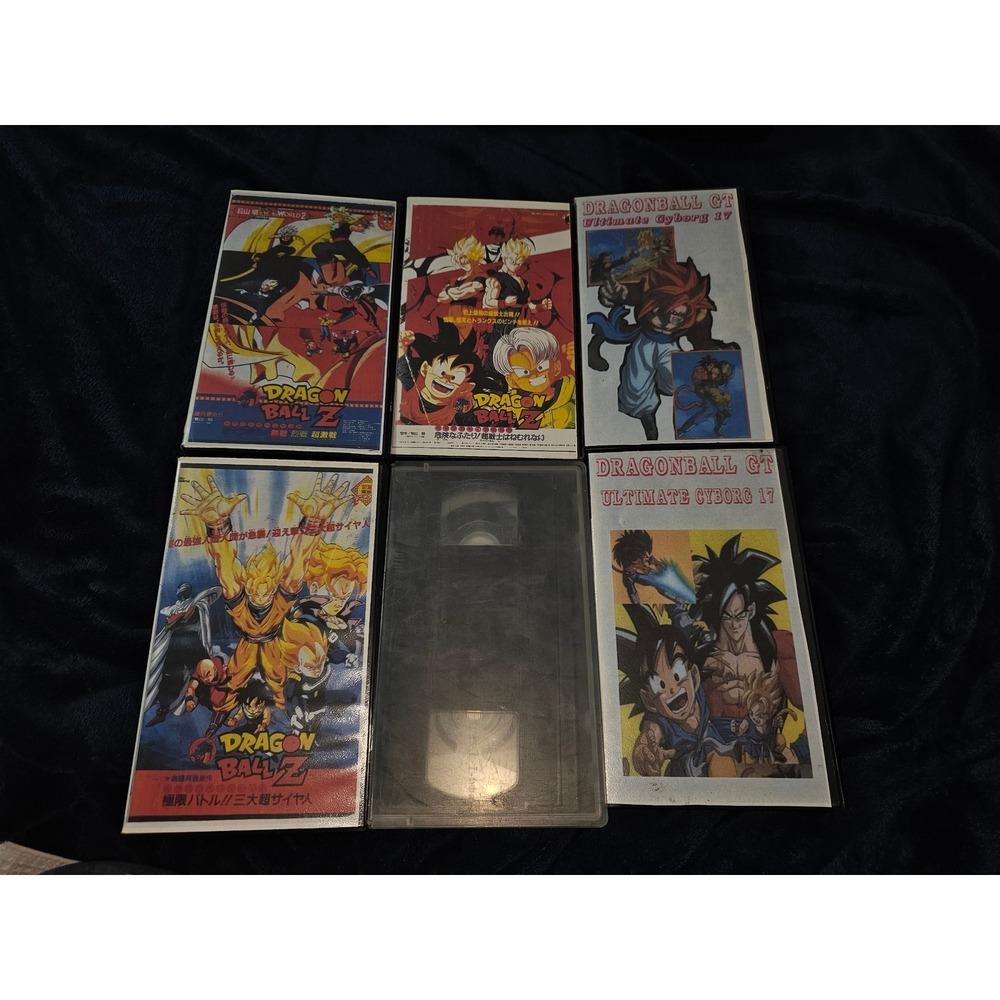 Dragon Ball Z and Dragon Ball GT VHS Tape Lot 5 Movies Ultimate Cyborg 17 Anime